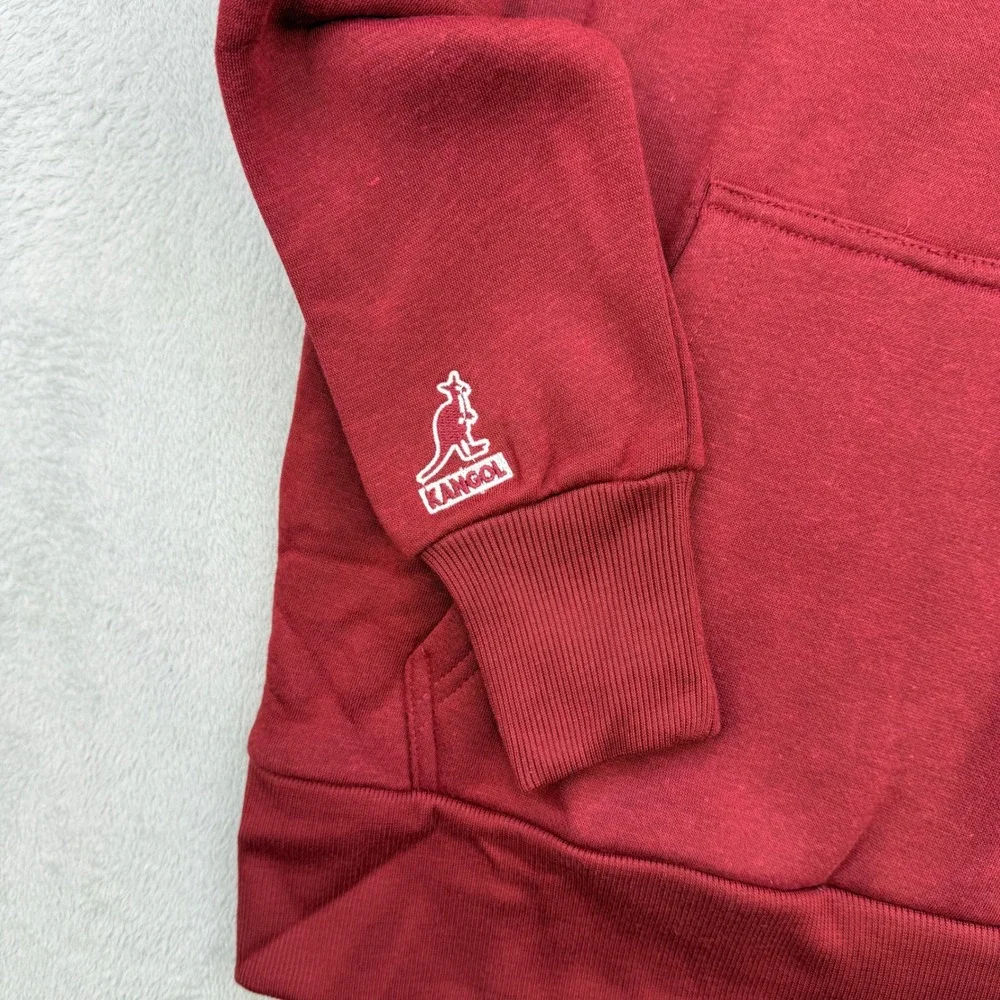 Kangol Hoodie Men Small Red Kangaroo Logo Sweatshirt‎ Pullover Streetwear Winter